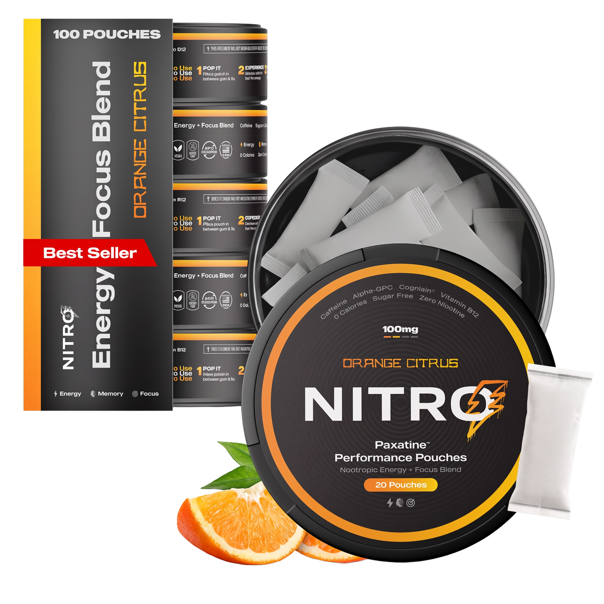 Nitro Orange Citrus pouches